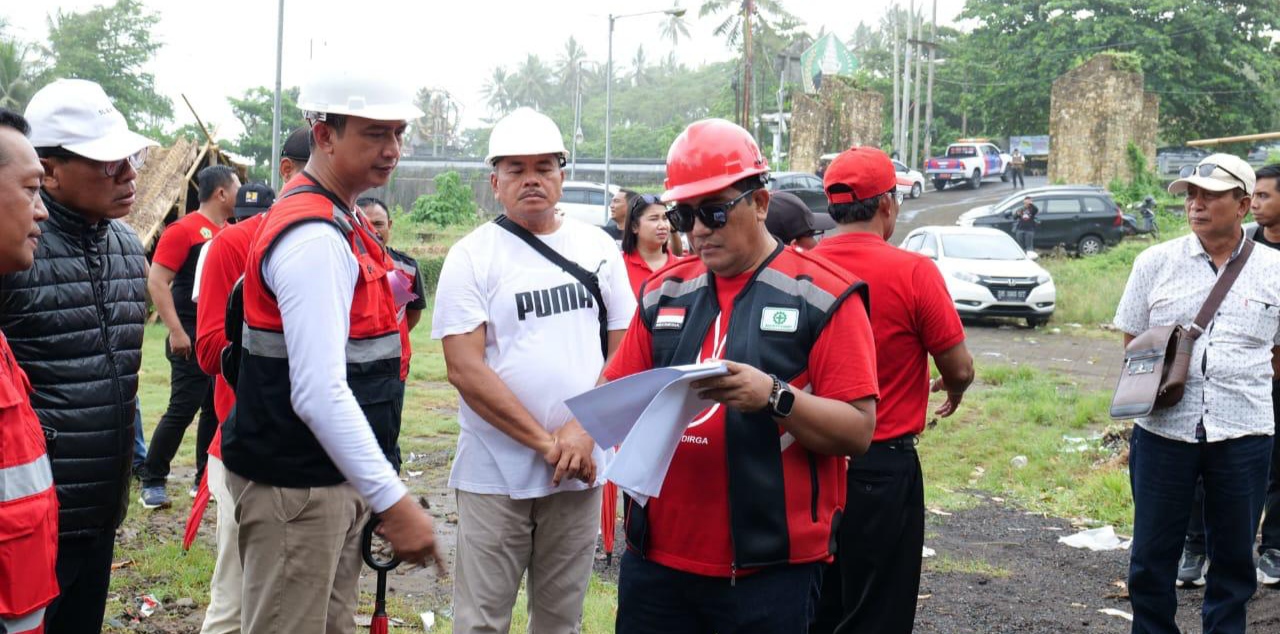 Bupati Tabanan Lakukan Monitoring Pembangunan Infrastruktur Dan Gate Perbatasan Di Tabanan