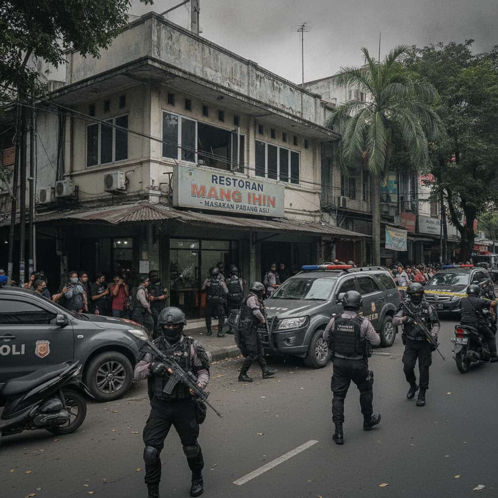 Kenapa Belasan Polisi Bersenjata Tiba-Tiba Kepung Sebuah Restoran di Cipete Jakarta Selatan?